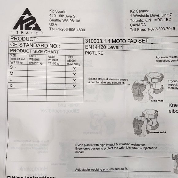 K2 Canada Pad Set - Picture 6 of 6